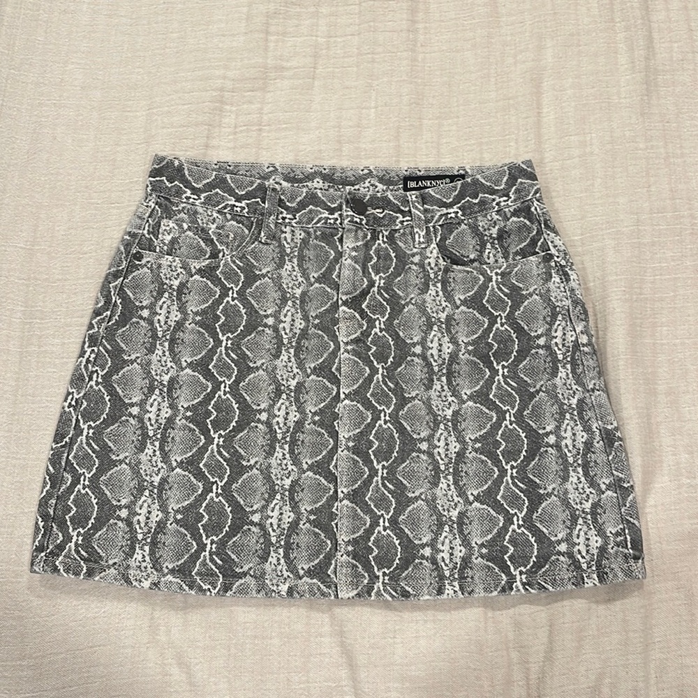 Snake print skirt
